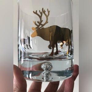 Set of 4 Controlled Bubble Bottom Wildlife Glasses | Moose Fox and Bear